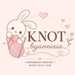 Knot by Annixia logo: a bunny hugging a ball of yarn